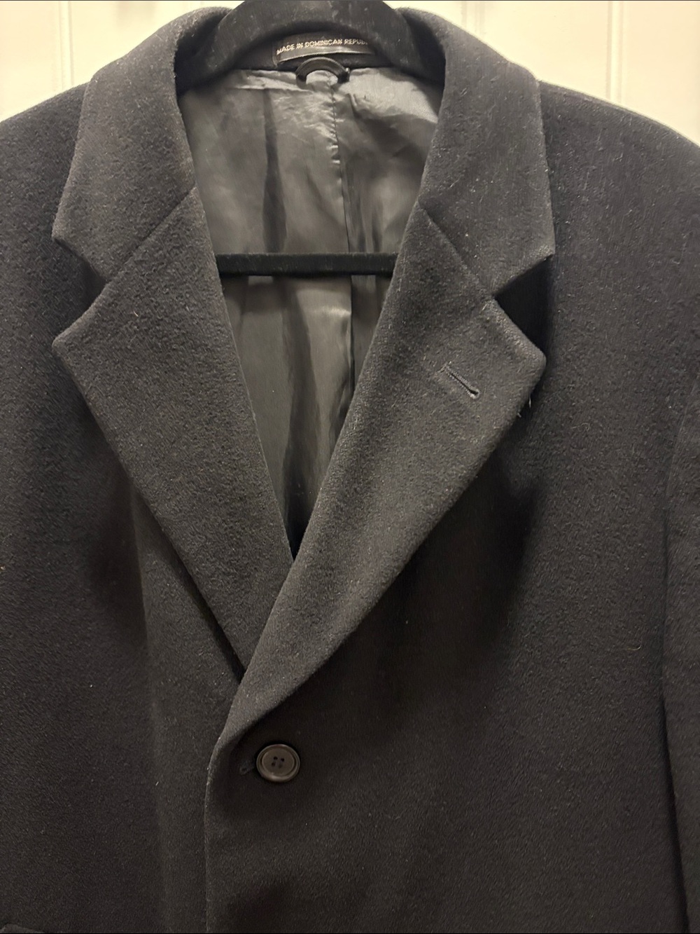 London Fog Men’s 40R Black Long Overcoat Topcoat Fully Lined Classic Dress Coat - Picture 2 of 15